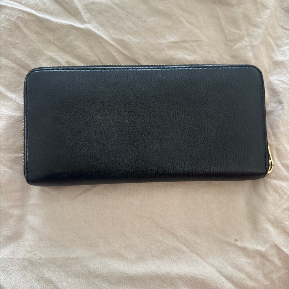 Michael Kors Black Leather Wallet with Gold Accents - Picture 2 of 4